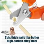 Heavy Duty Dog Nail Clippers for Large Dogs and Cats, Replaceable Blade, Non-Slip Grip, (Ornage) - Image 7